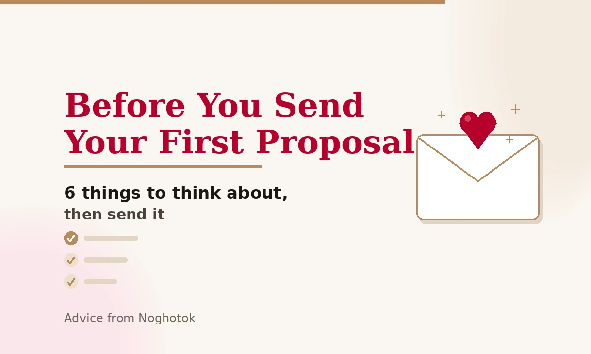 What to know before the first proposal